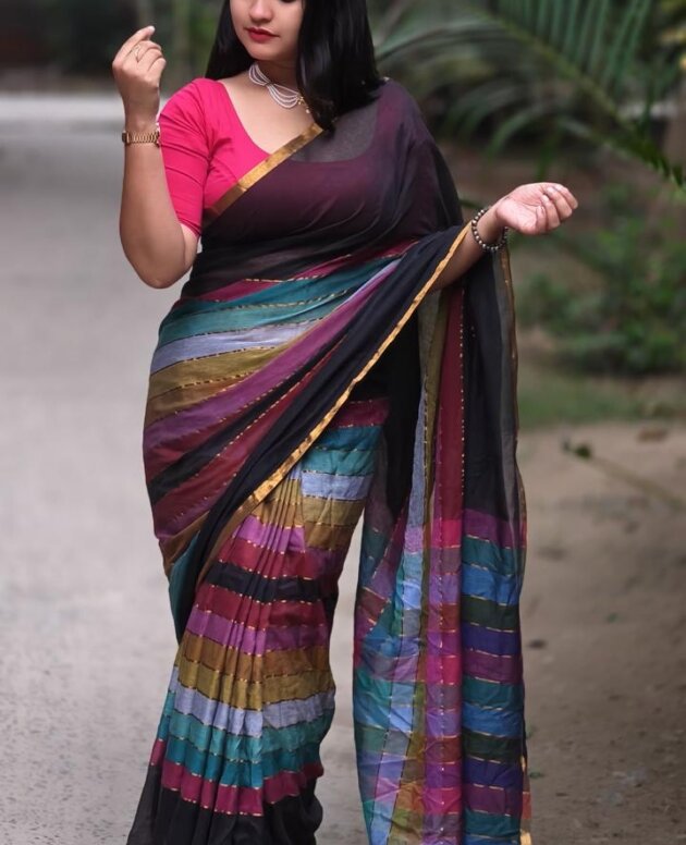 MV-MUL-001 - Mul Mul Cotton Saree