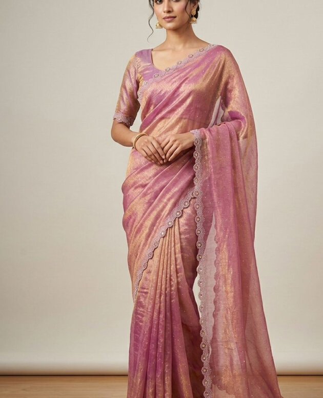 MV-FCS-001-Premium Fendy Chiffon Party Wear Saree