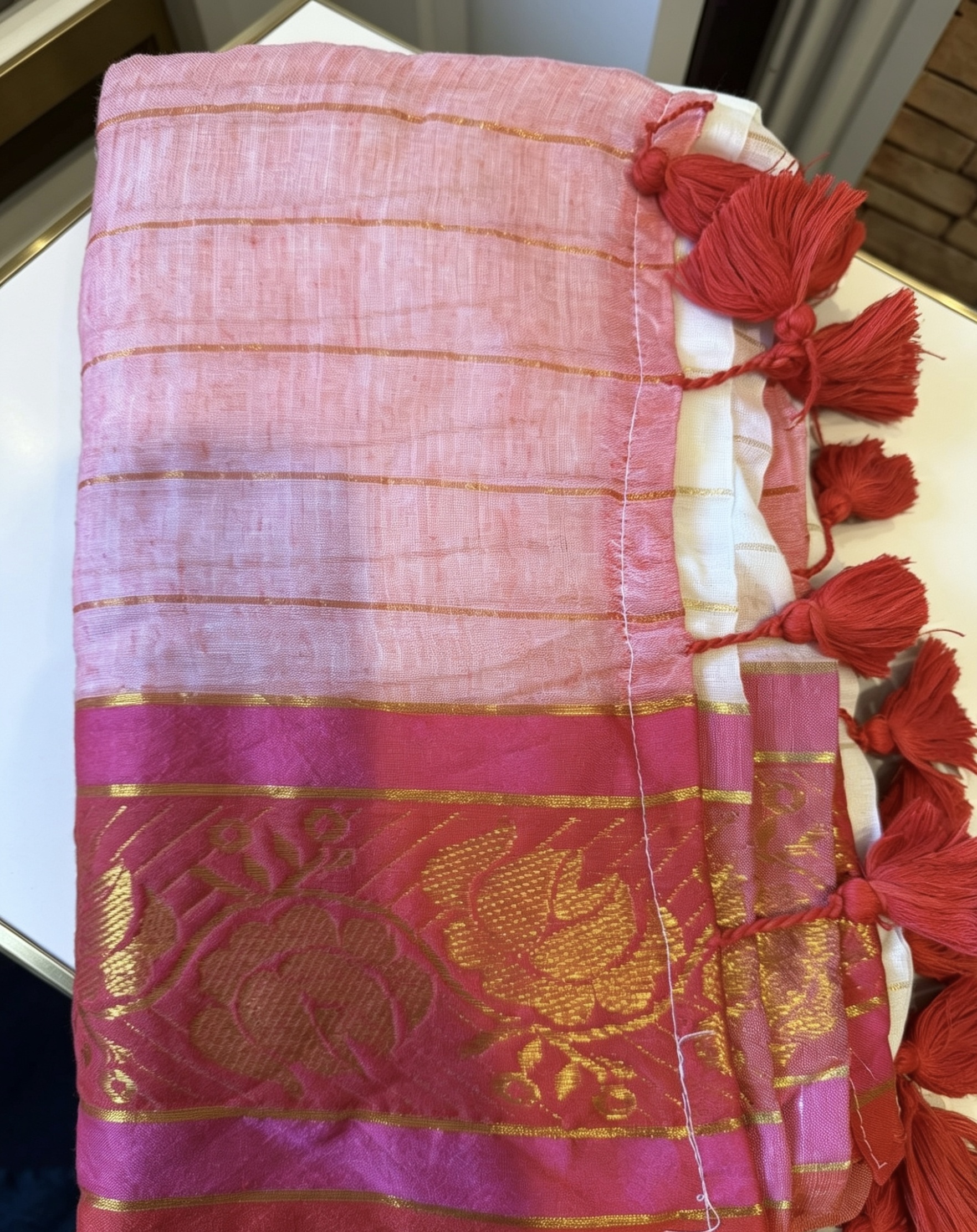 MV-MUL-008 - MUL COTTON SAREE - Image 3