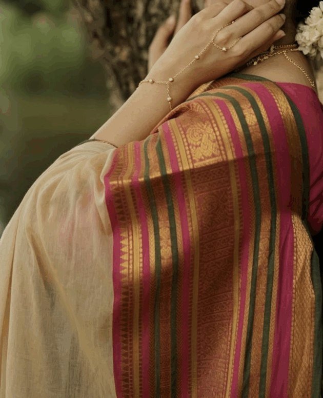 MV-MUL-005 - MUL COTTON SAREE - ONAM SPECIAL