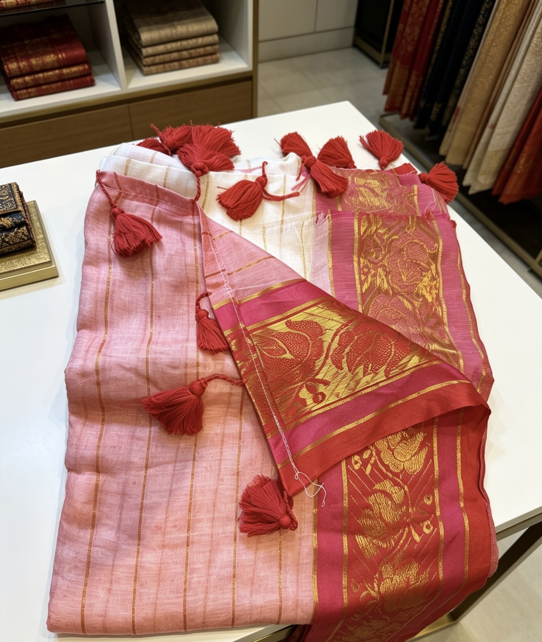 MV-MUL-008 - MUL COTTON SAREE - Image 4