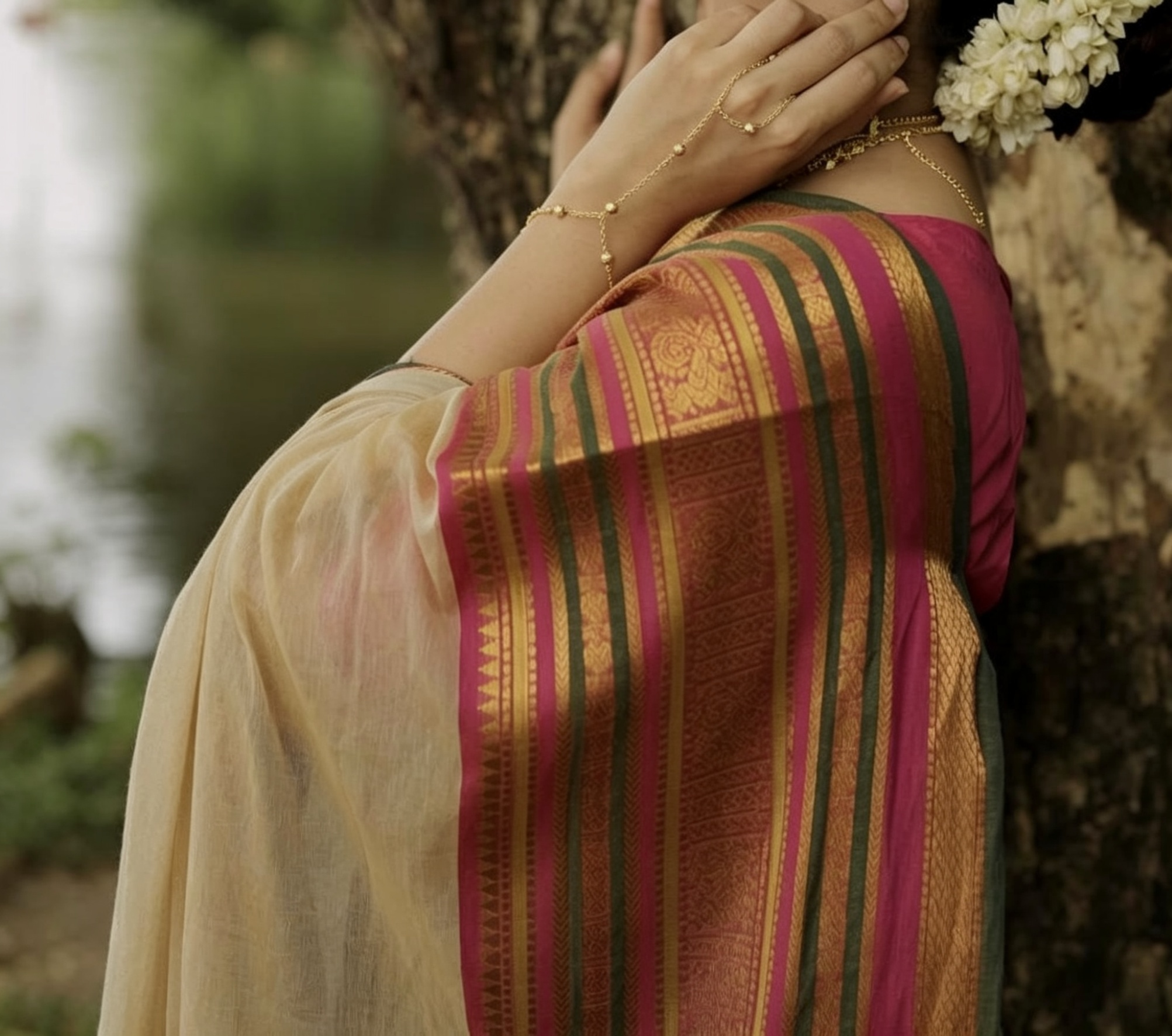 MV-MUL-005 - MUL COTTON SAREE - ONAM SPECIAL
