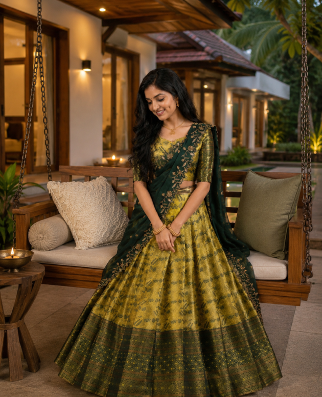 MV-HLF-009- Exclusive Traditional Half Saree