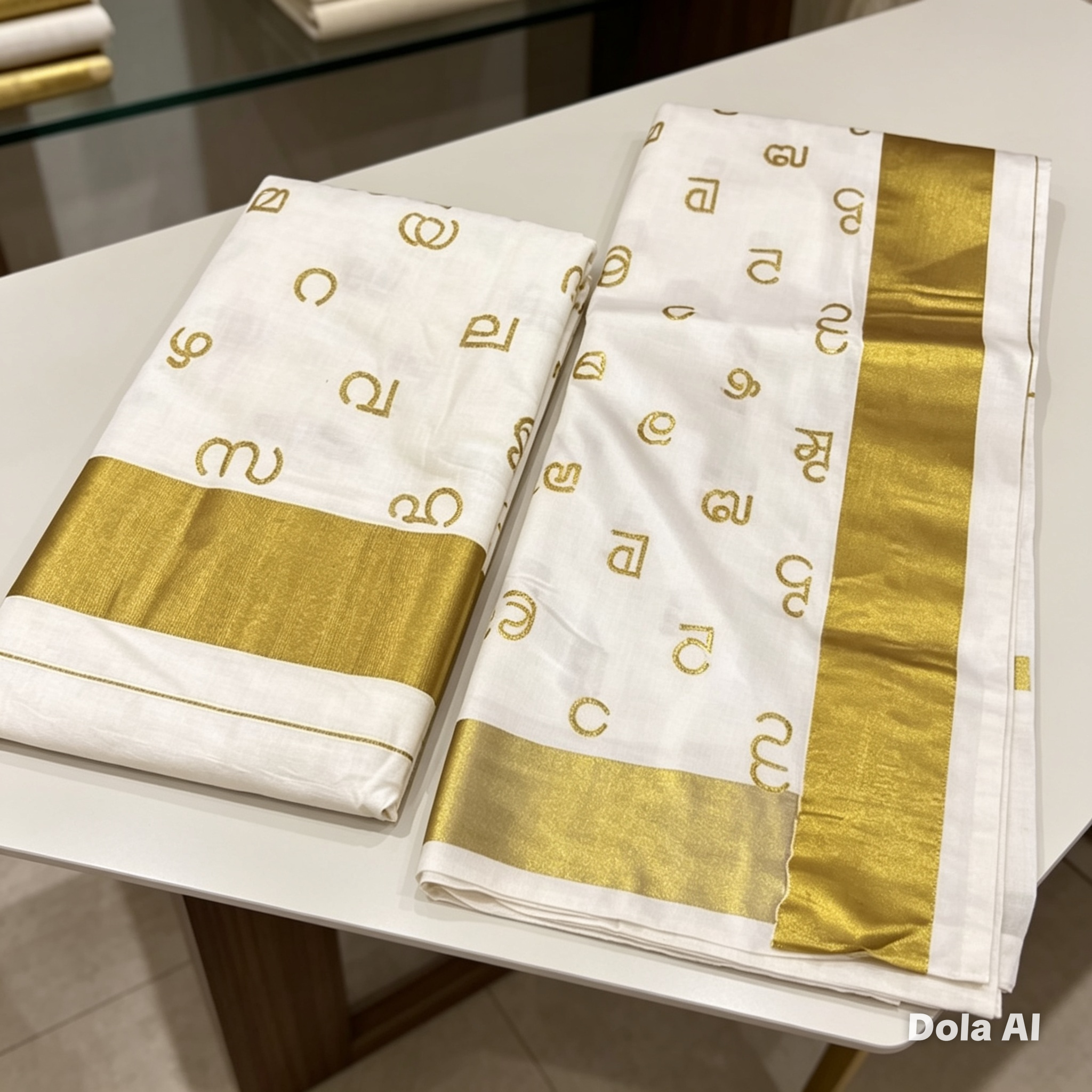 MV-KSA-005 - Aksharamala Saree - Kerala Onam Special - Image 2