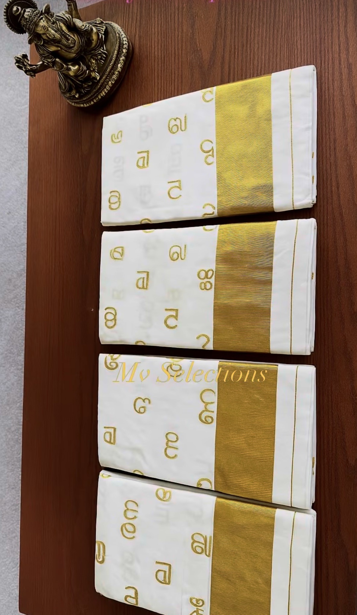 MV-KSA-005 - Aksharamala Saree - Kerala Onam Special - Image 3