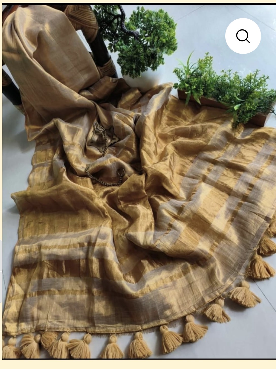 MV-ONM-010 - Kerala Tissue Silk Saree - Onam Special - Image 9