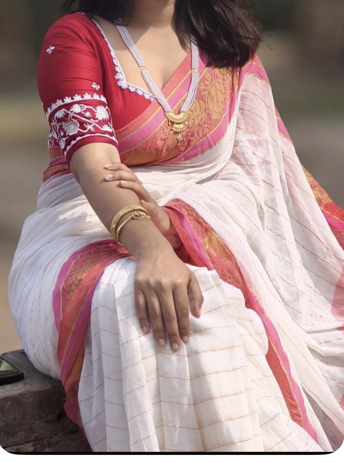 MV-MUL-008 - MUL COTTON SAREE - Image 5