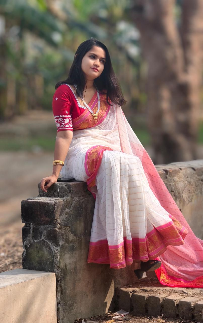 MV-MUL-008 - MUL COTTON SAREE - Image 6