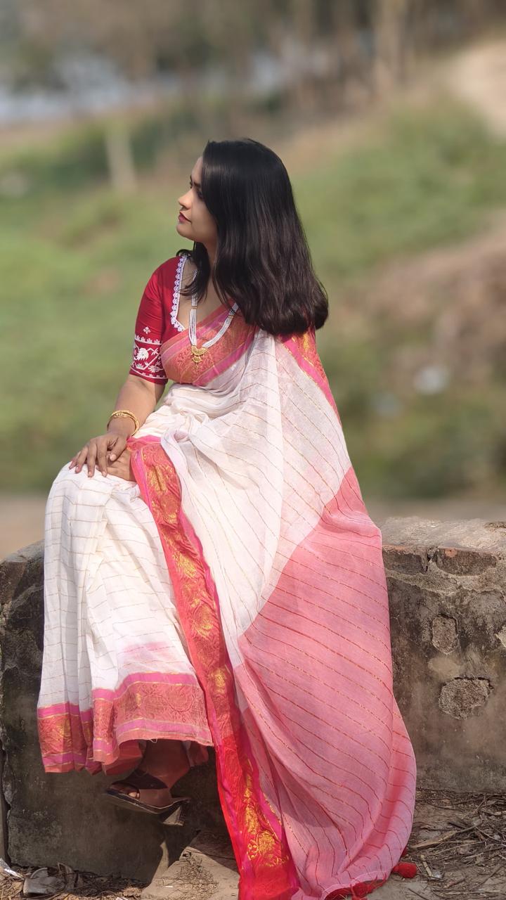 MV-MUL-008 - MUL COTTON SAREE - Image 8