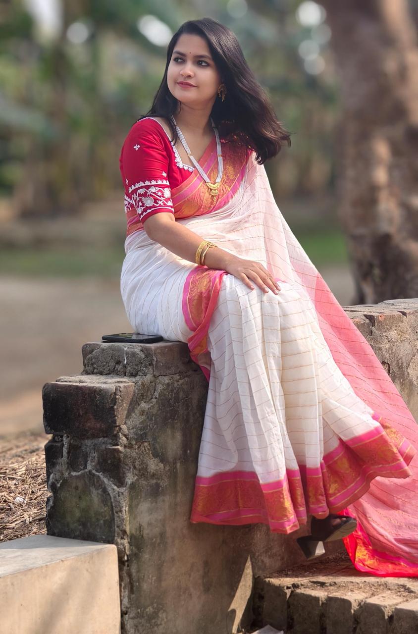 MV-MUL-008 - MUL COTTON SAREE - Image 9