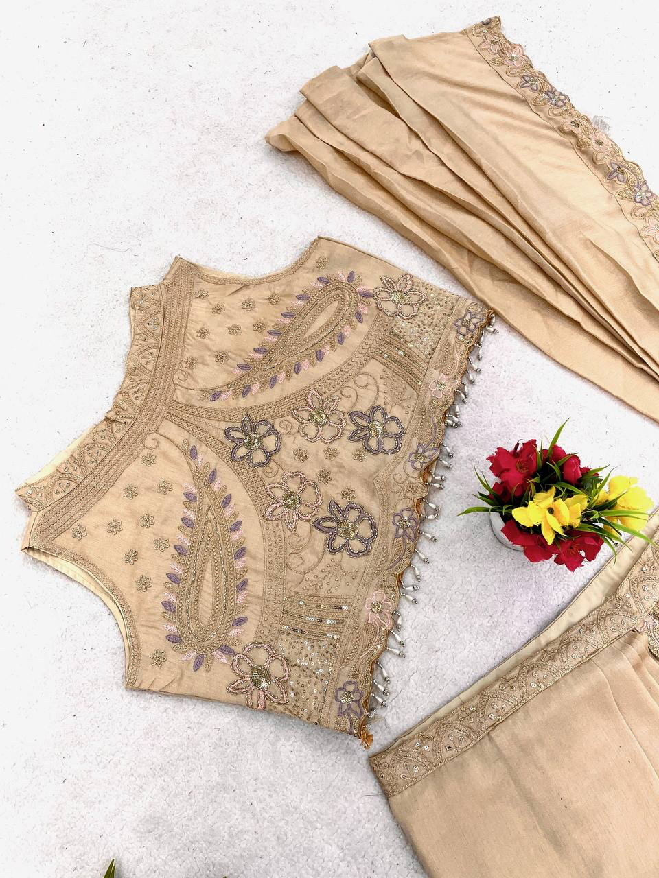 MV-LHN-004 - DESIGNER PREMIUM PARTY WEAR LEHENGA- READY TO WEAR - Image 9