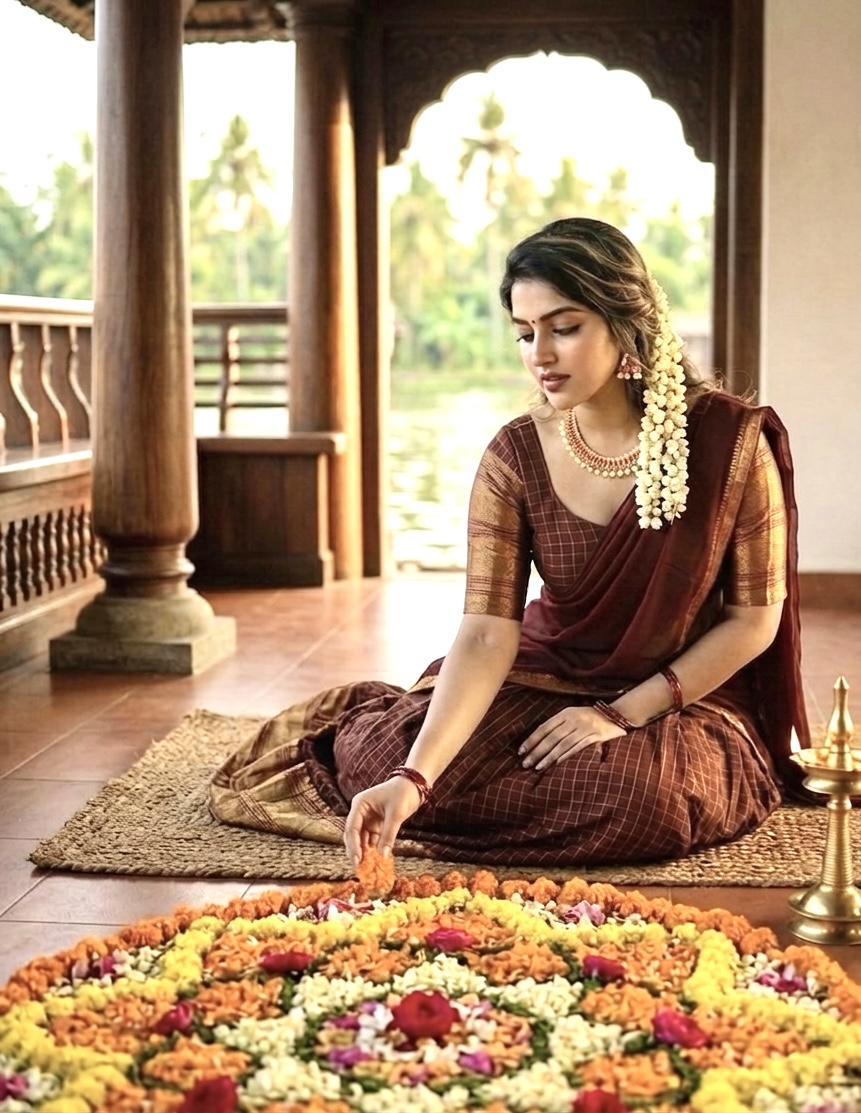 MV-KANCH-004 - Premium South-style Kanjivaram Silk Dhavani - Fully Stitched - Image 6