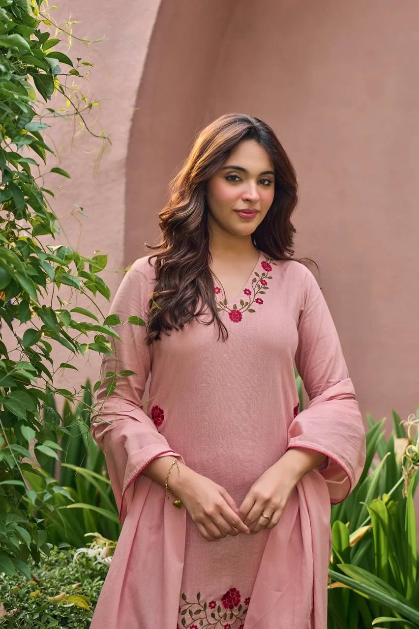 MV-FSH-012- Đesigner Party Wear Mal Chanderi Cotton Top with Farshi Salwar - Image 13